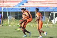 South United FC's goalscorer Riswanali celebrates his goal